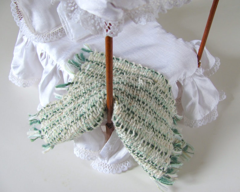 Light Green White 1:12 Dollhouse Miniature Bed Throw Blanket, Rustic Country Cottage Doll House Bedroom Decor Artisan Hand Woven Bedding Light Green White 1:12 Dollhouse Miniature Bed Throw Blanket, Rustic Country Cottage Doll House Bedroom Decor Artisan Hand Woven Bedding