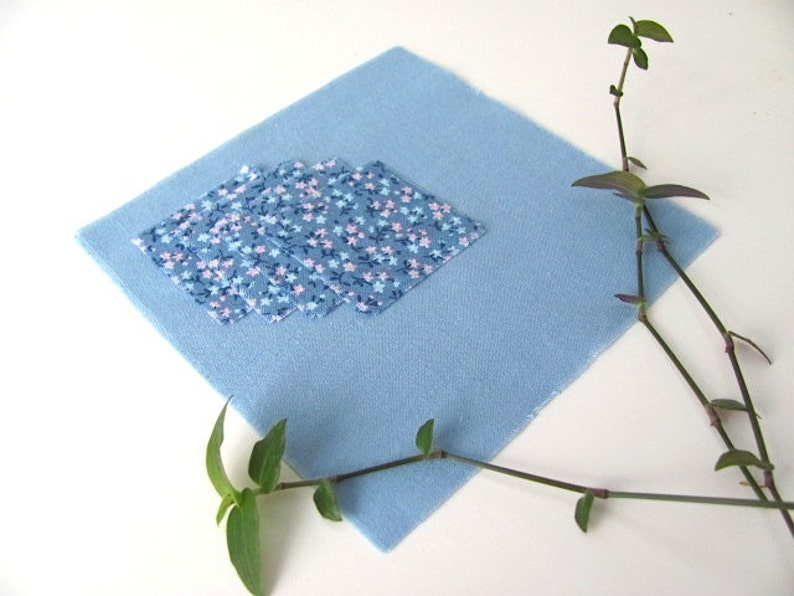 Dollhouse Miniature Blue Table Cloth Napkin Set, 1:12 Artisan Dolls House Furniture Spring Summer Garden Fairy Cottage Kitchen Dining Decor image 5