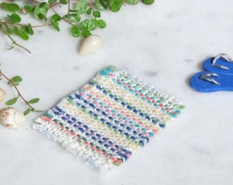 Dollhouse Miniature Bathroom Bath Mat, Kitchen Rug, Door Mat, 1:12 1/24 Scale Artisan Handmade Woven for Modern Beach House Fairy Cottage