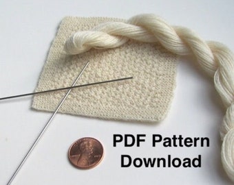 Dollhouse Miniature Artisan Knitting PATTERN for 1:12 Scale Knit Baby Blanket, Inch to Foot Micro Knitted PDF Download Instruction Tutorial