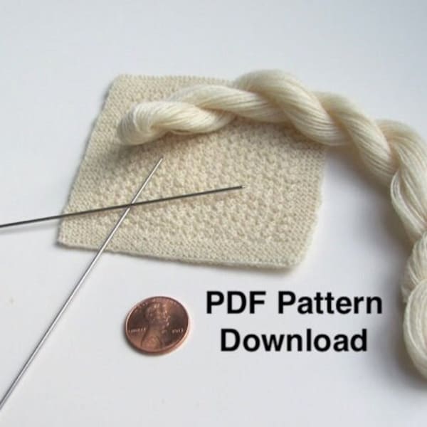 Dollhouse Miniature Artisan Knitting PATTERN for 1:12 Scale Knit Baby Blanket, Inch to Foot Micro Knitted PDF Download Instruction Tutorial