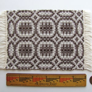 Miniature Rug Patterns Dollhouse Miniature Rug, 1:12 Scale Artisan Furniture Handmade Country ...