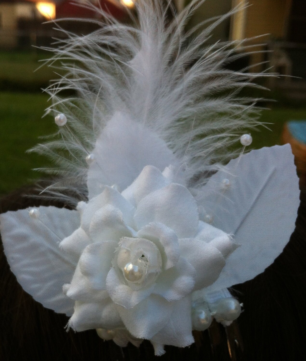 flower girl hair comb