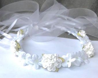 Mixed Flower Communion Head Wreath Crown C-Vanessa