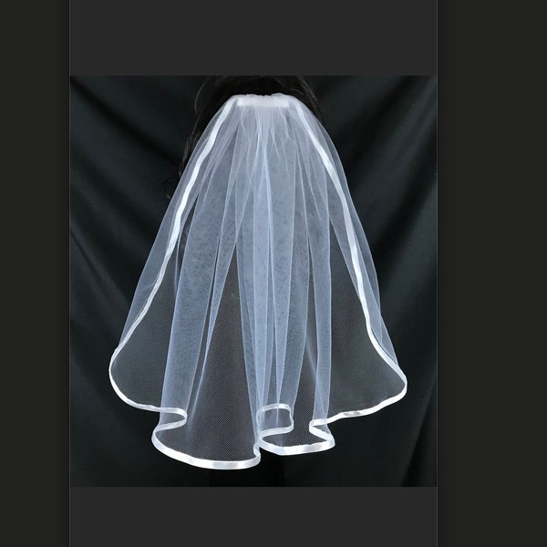 Ruban Edge Communion Veil V-Deanna