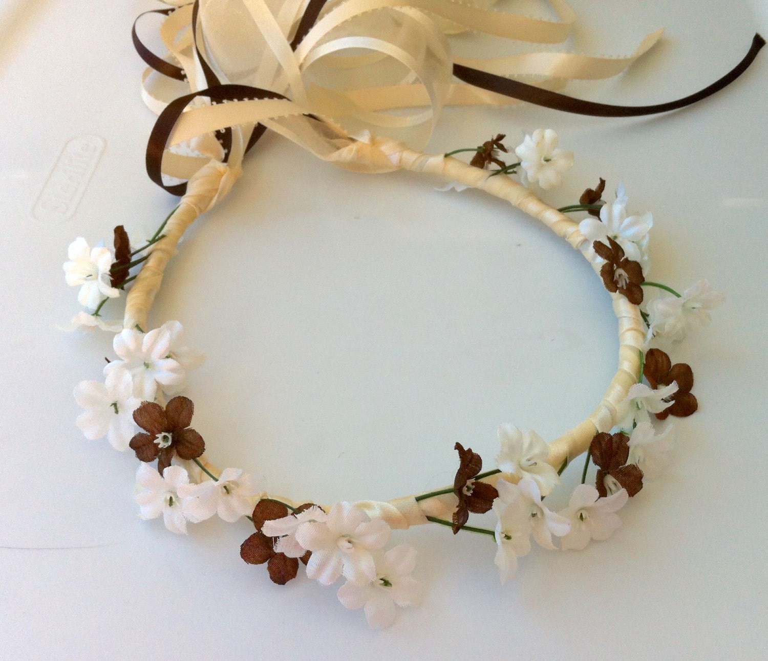 Flower Girl Crown Dual Color 40 Small Floral Bridal or Etsy