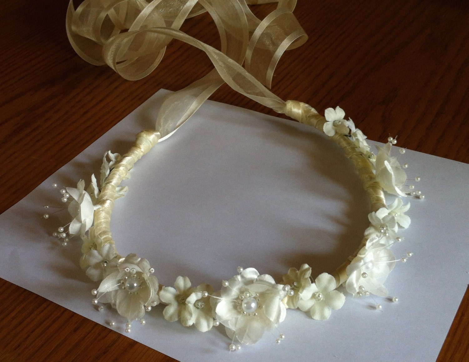 flower girl head crown