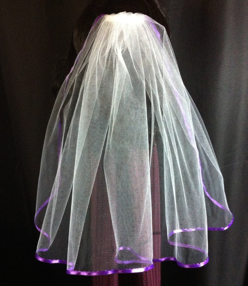 wedding veil purple