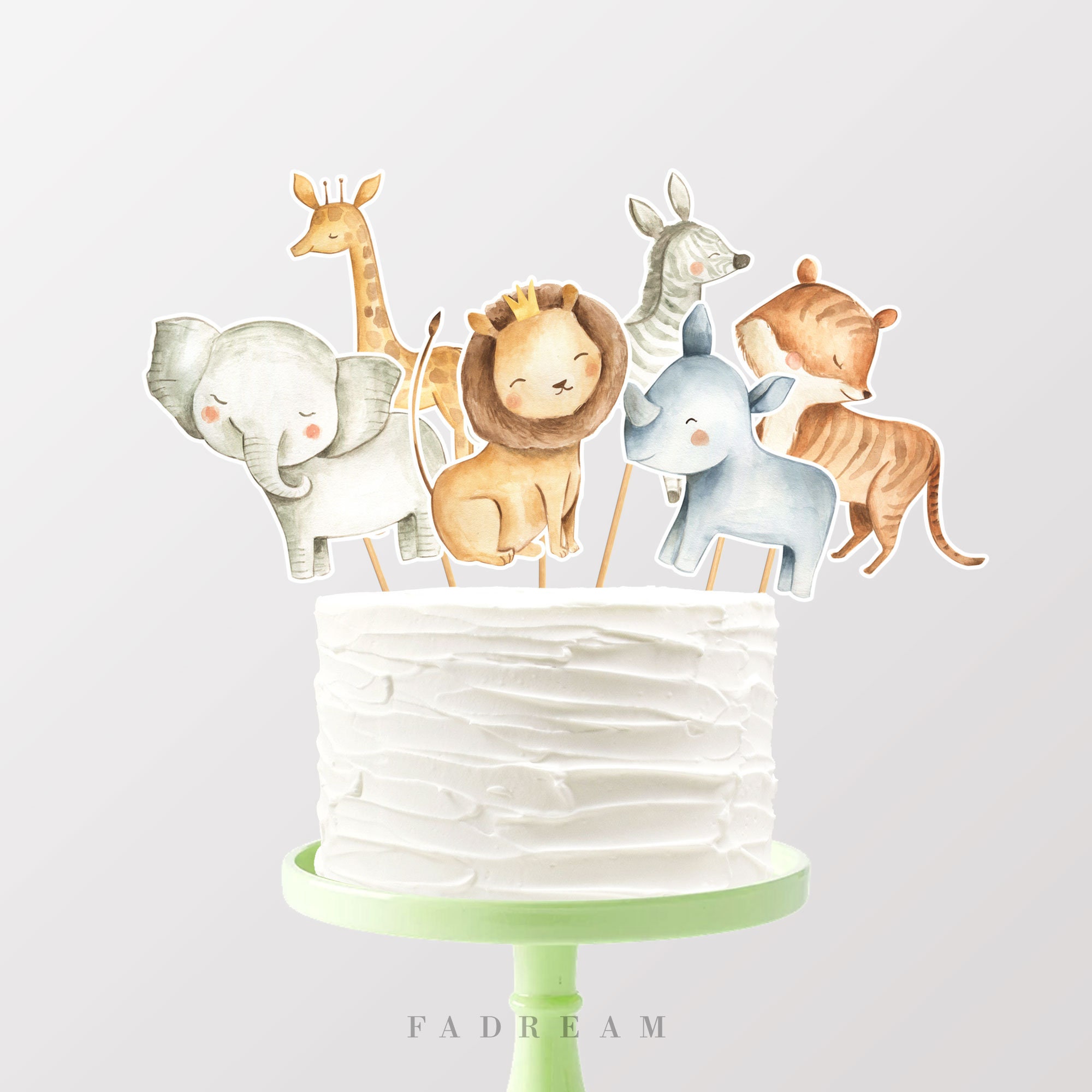 Printable Safari Animals Centerpieces Safari Birthday Party Topper Animals Boy Party Cake Topper Safari Table Decoration