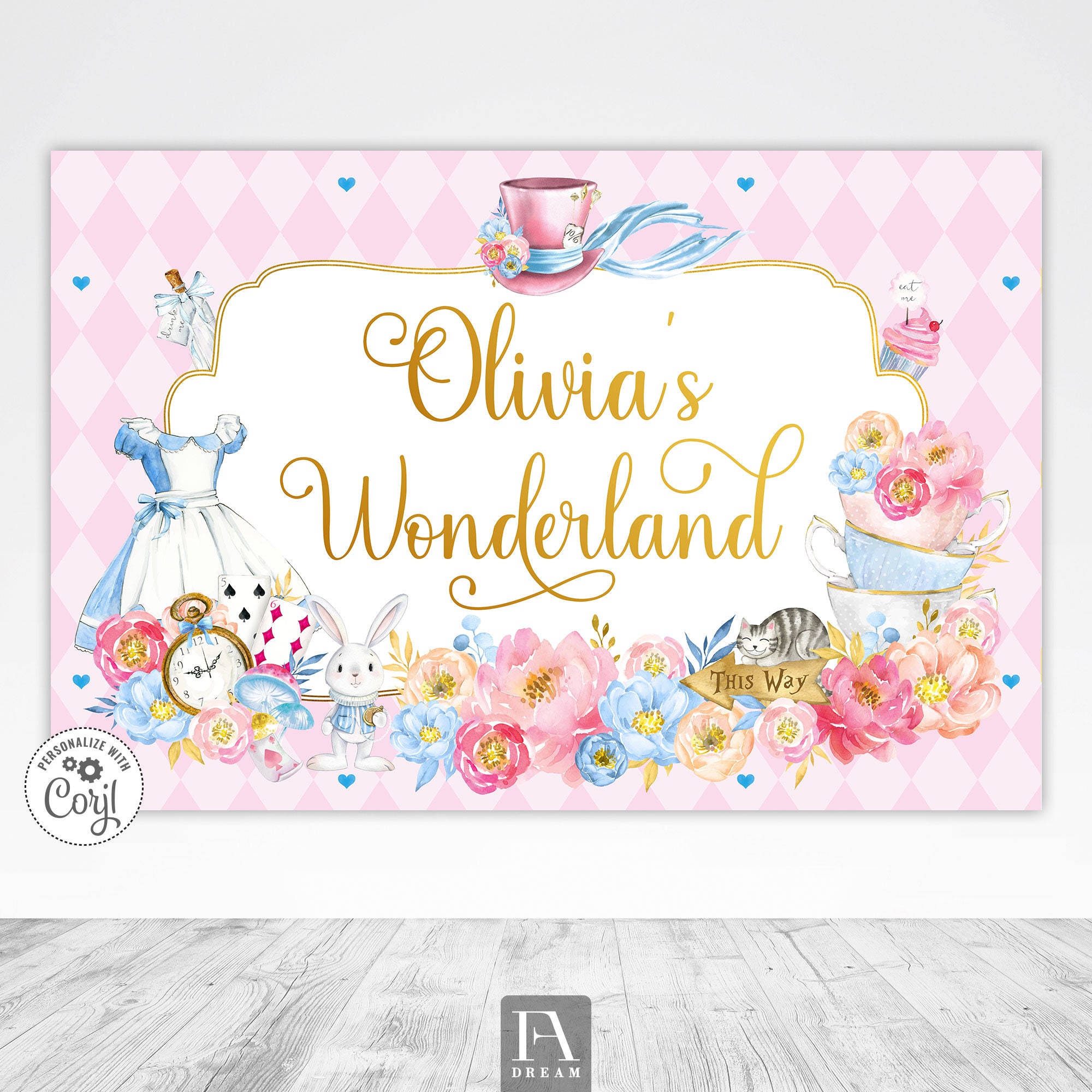 Alice in Wonderland Decorations, Alice in Wonderland Invitation, Alice in Wonderland  Party, Photo Booth Props, Alice in Wonderland Printable 