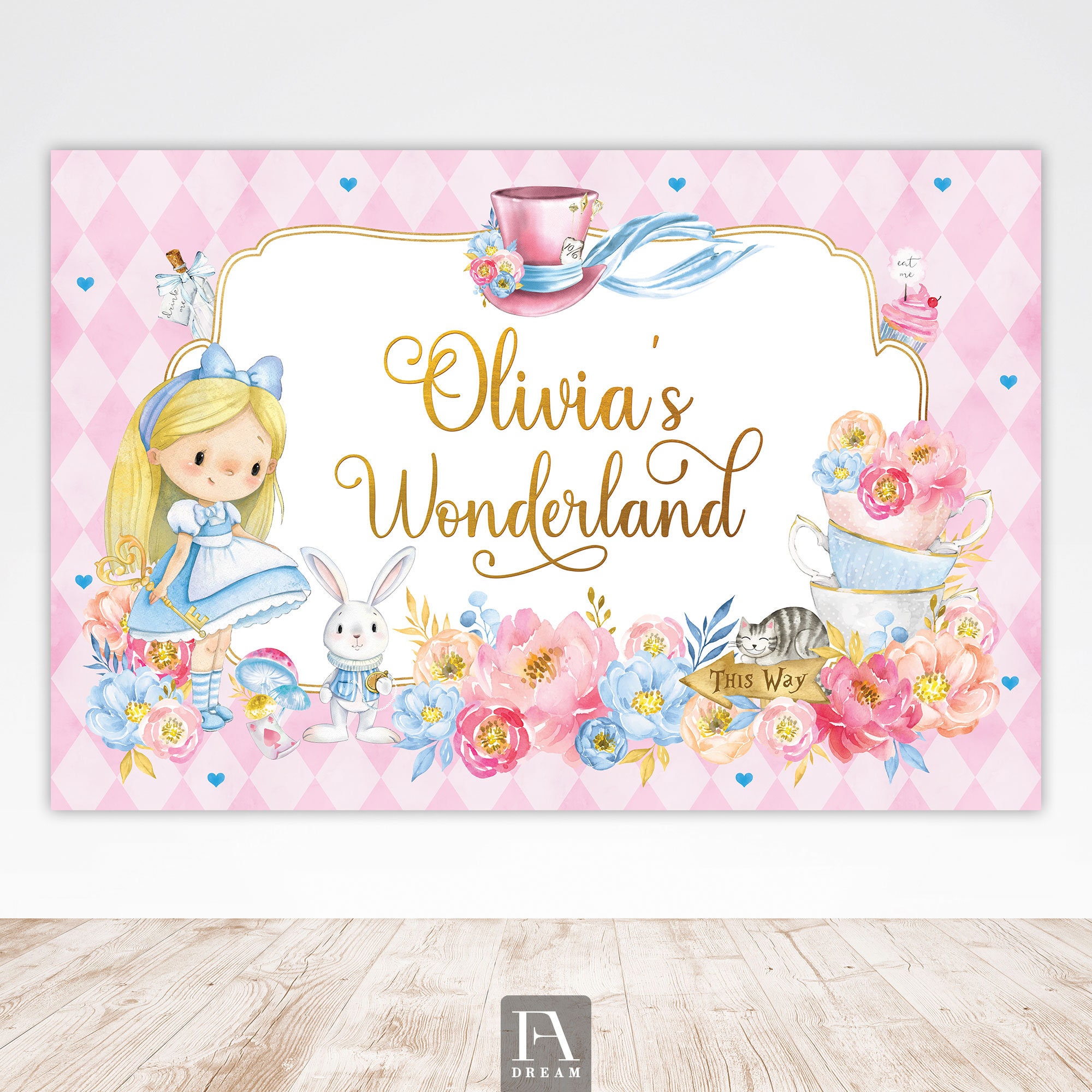 Alice In Wonderland Table Decorations DIY Cutouts, 12.5 x 18.5 inch, 4 –