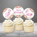 Flamingo Cupcake Topper Printable, Flamingo Summer Birthday Party ...