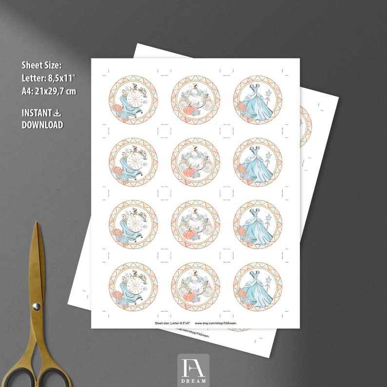 Fairy Tale Printable Cupcake Topper Princess Cupcake Topper - Etsy