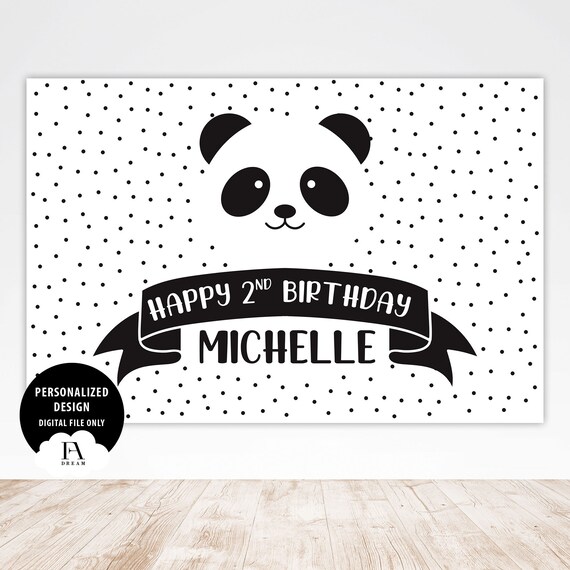 Personalised ANY NAME Panda 31st Birthday Banner x 2 Party Decorations