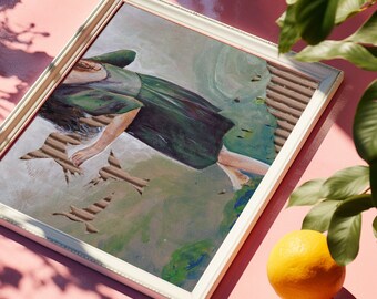 Decoración de pared inspirada en la naturaleza, arte de pared verde salvia WATERTASTE