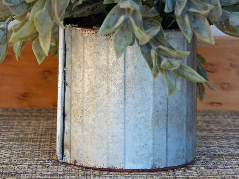 Indoor Fake Greenery Rustic Metal Decor Decorative Little Plant Small Tabletop Plant Faux Potted Plant