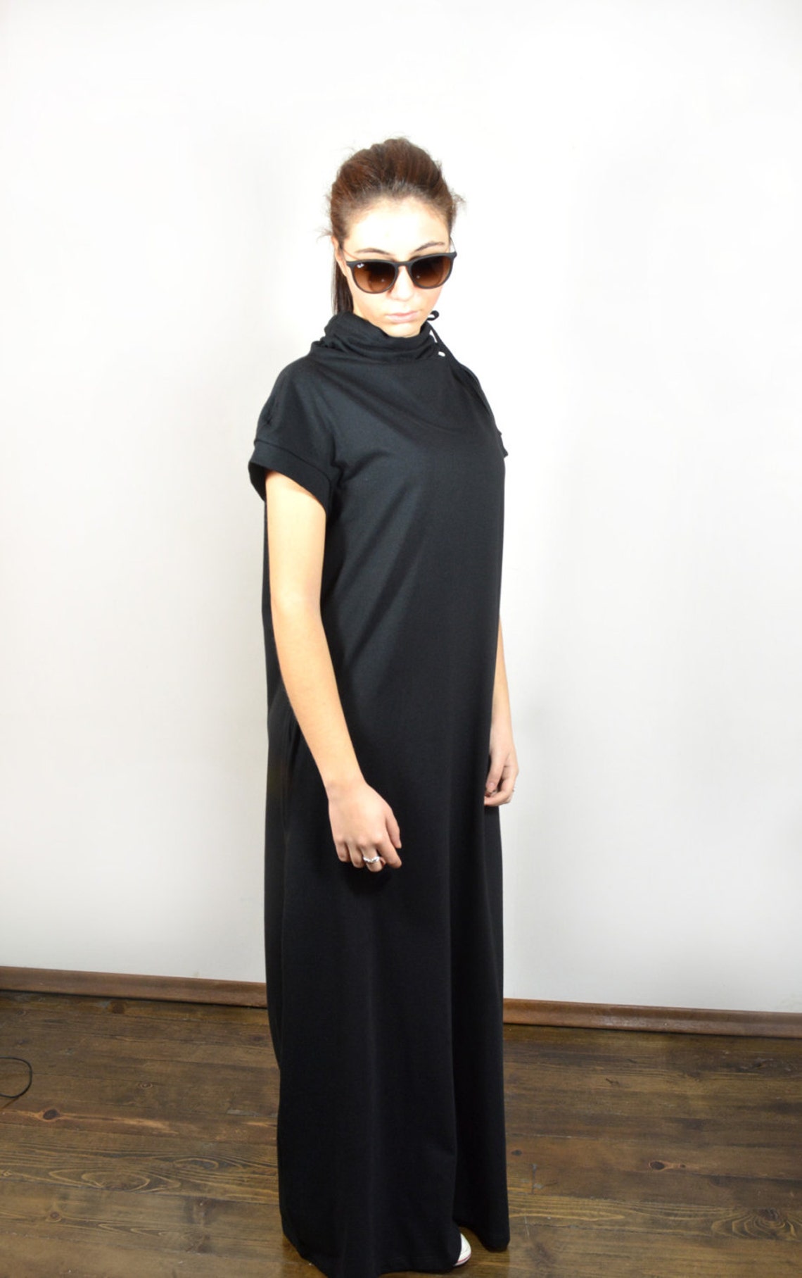 Extra Long Dress/ Maxi Dress/ Loose Black Dress. Express Etsy