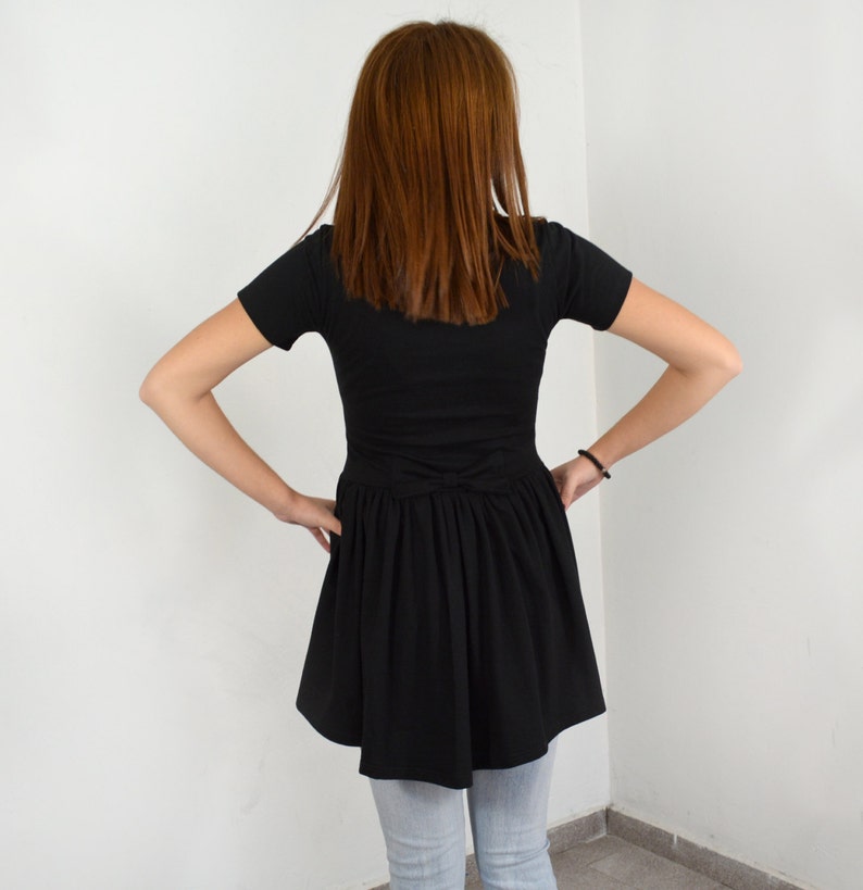 peplum bow top