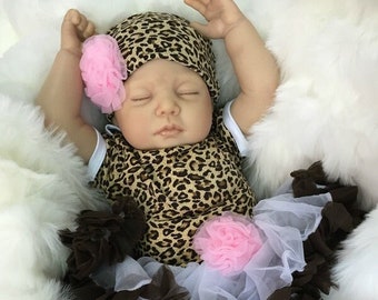 Reborn doll girl 22" Lola newborn size rooted eyelashes 3/4 limbs heat paints real realistic  my fake baby