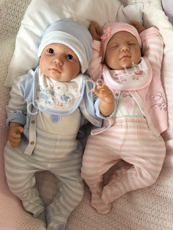 Reborn Bebe Jumeaux Garcon Fille Chase Et Miley Nouveau Ne Etsy