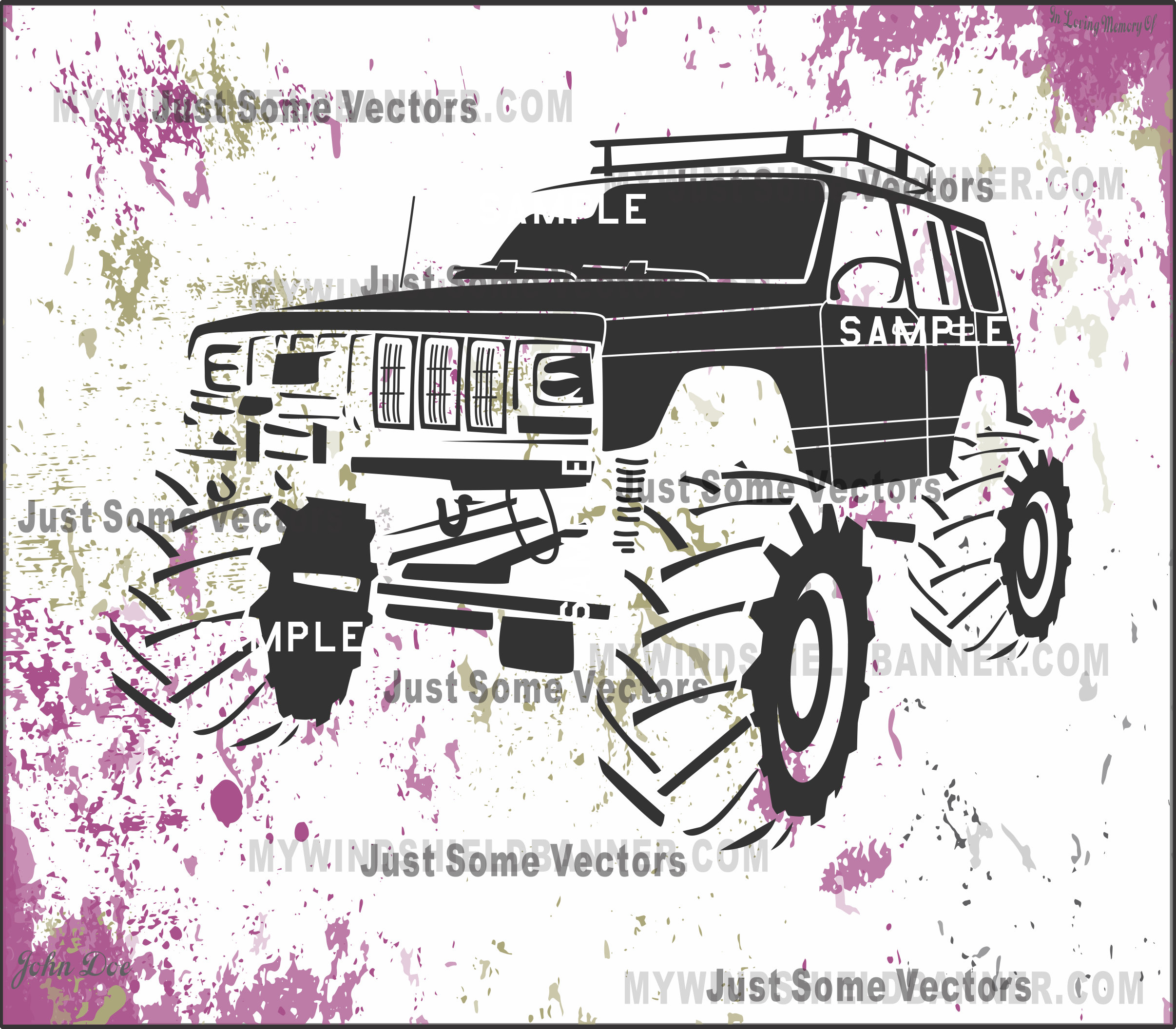 XJ Cherokee jeep style vector files svg cdr eps pdf png ...