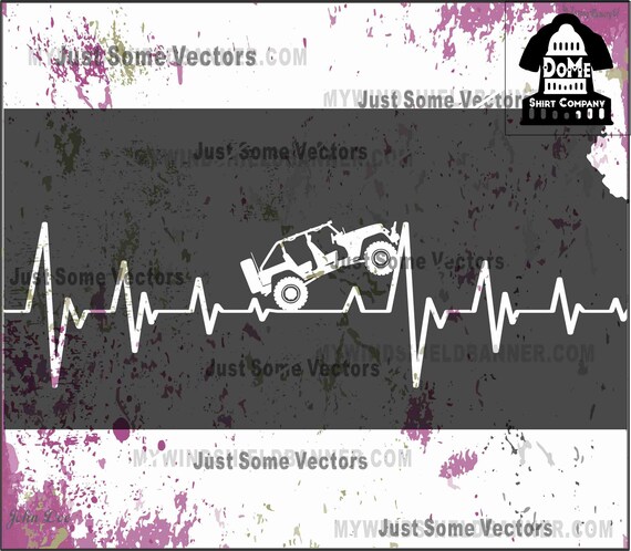 Kansas Ks Jeep Home State Wrangler Heartbeat Style Vector Etsy