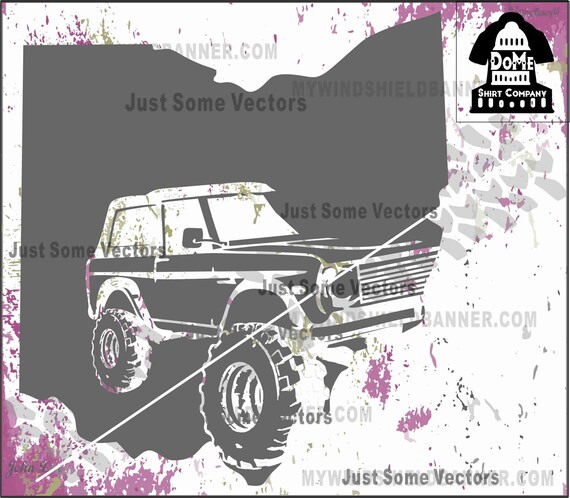 Early Bronco Bustout Ohio Busting Out Vector Files Svg Use For Etsy