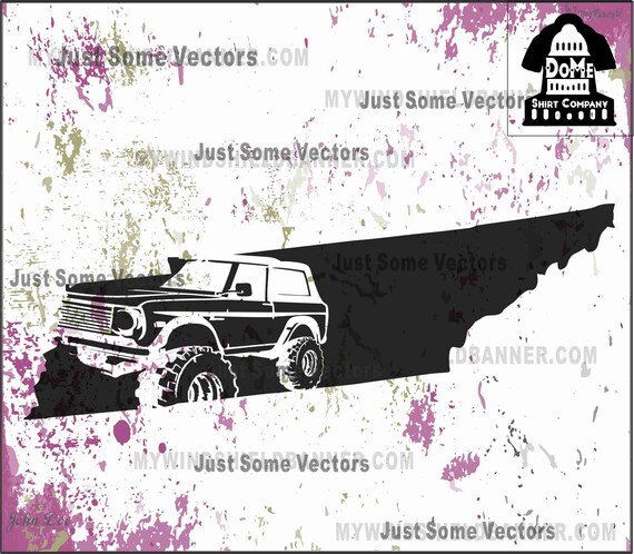 Early Bronco Bustout Tn Tennessee Busting Out Vector Files Svg Etsy