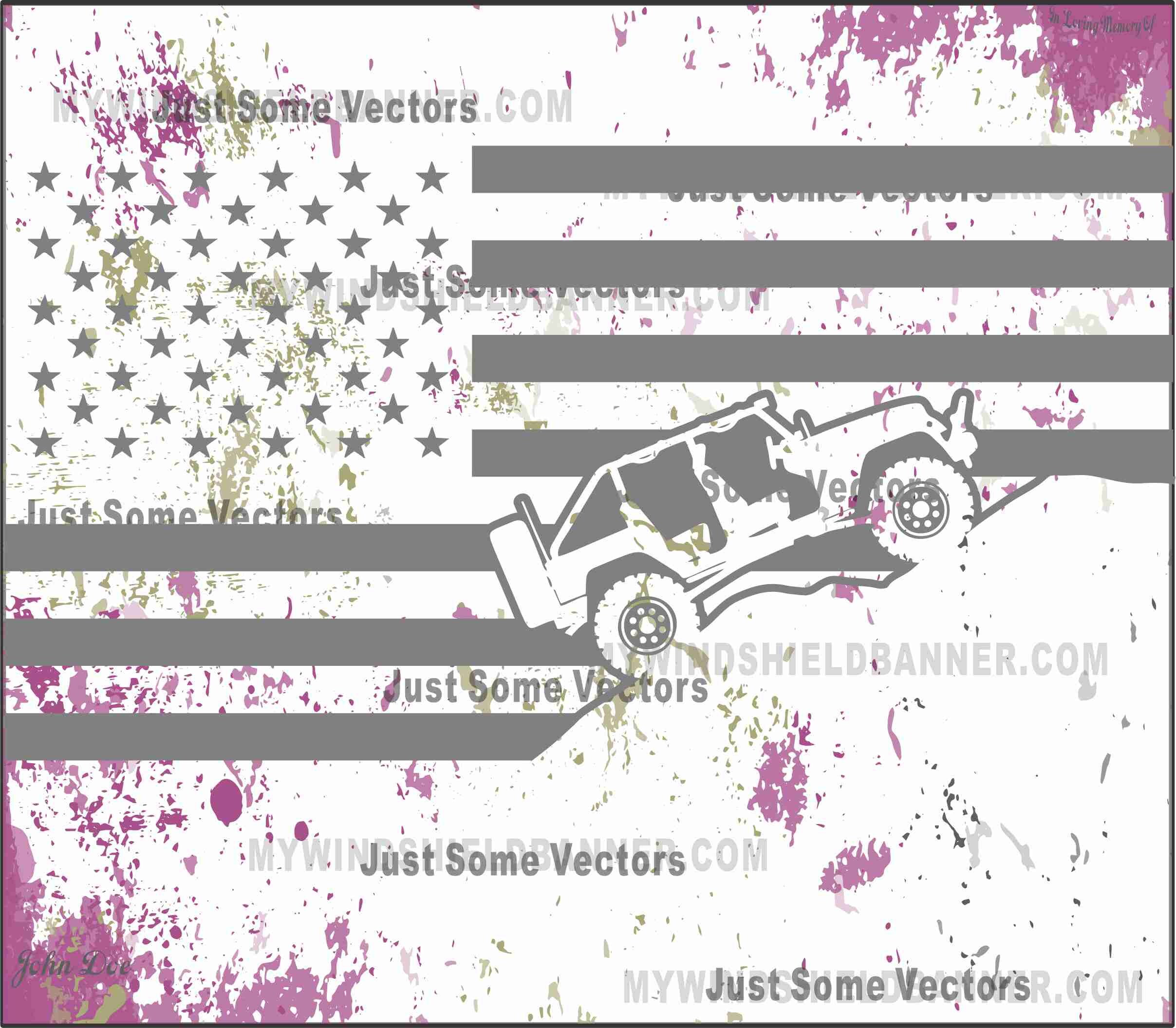 Download 4 door tj yj jeep wrangler usa flag style vector files svg ...