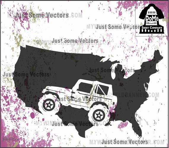 Download Free America Usa Jeep Wrangler Vector Files Svg Use For Decals Etsy SVG Cut Files