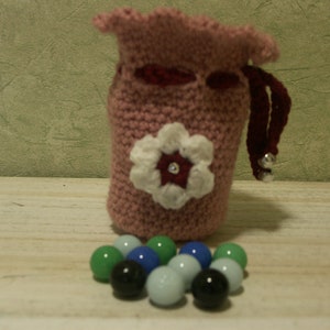 marble bag with flower