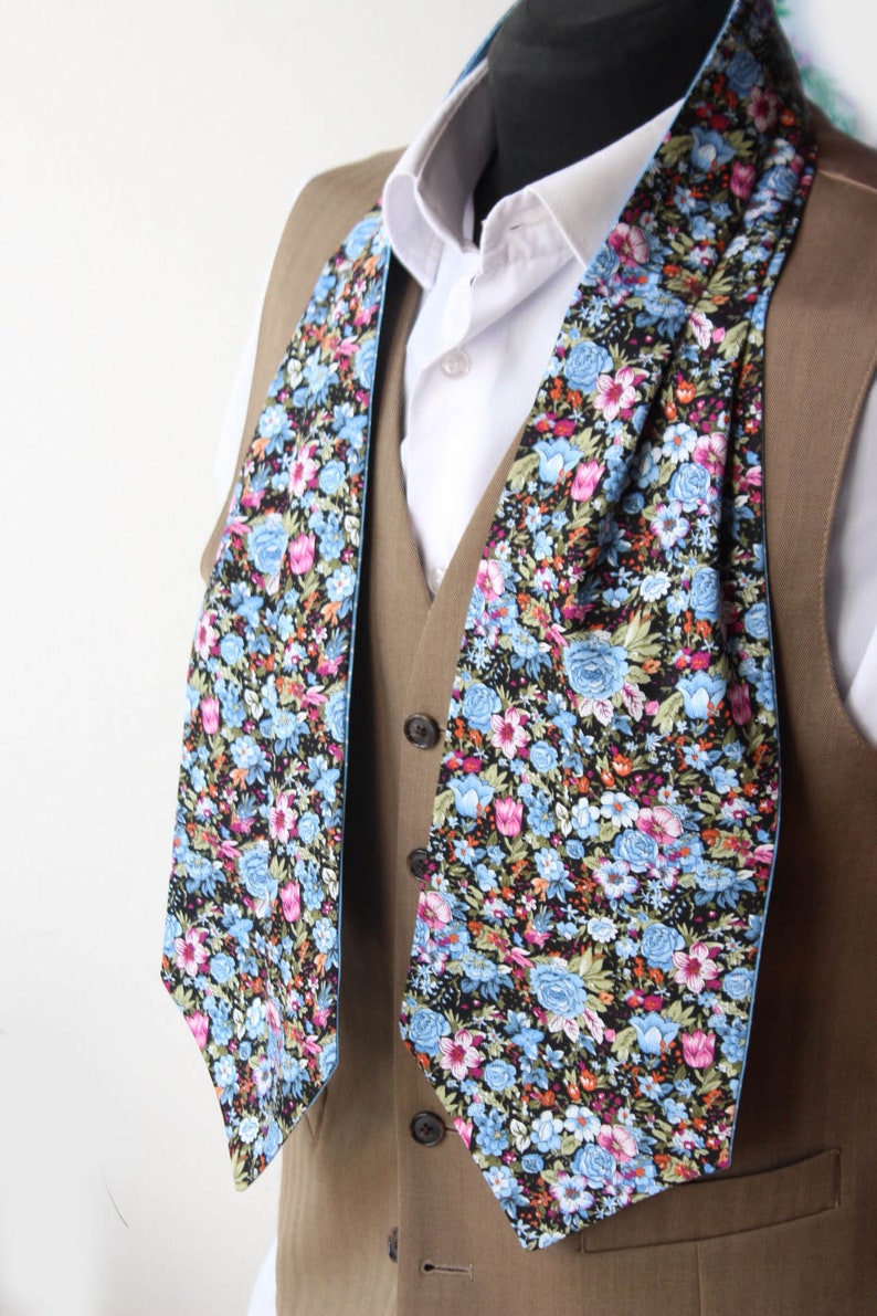 Mens Ascot Cravat Cotton Day Cravat Ascot Tie Gift for him Gift for men A008 Gift BOX
