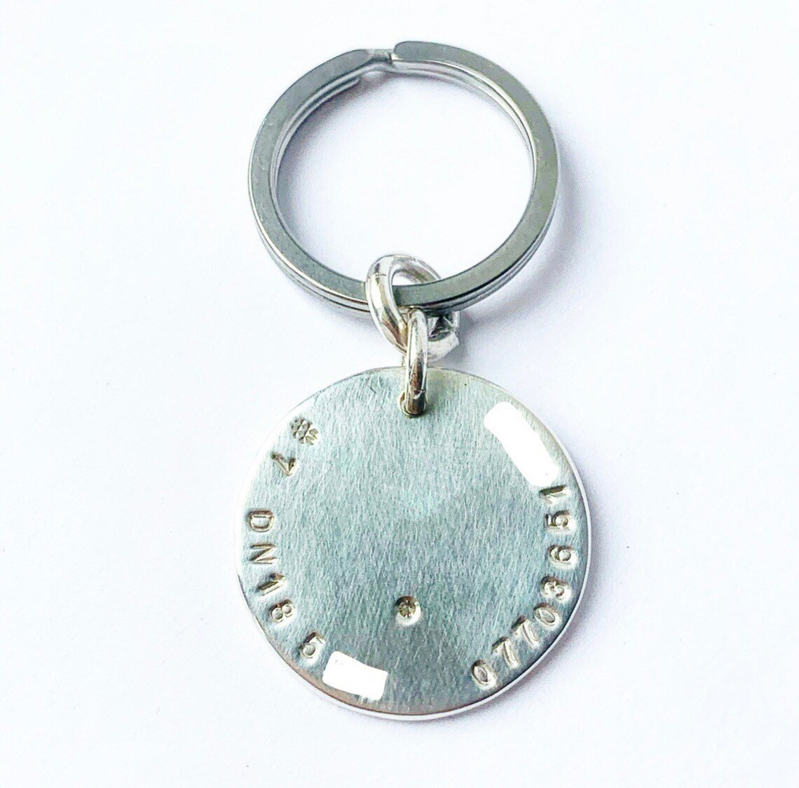 Handmade sterling silver pet ID tag personalised hand engraved Etsy
