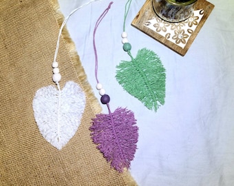 Feather Essential Oil Car Diffuser, Featuring Handmade Macrame Feather and Lava Beads