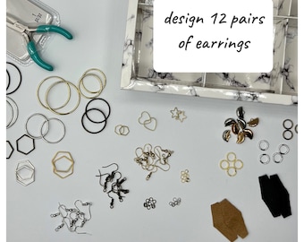 DIY Earring Making Kit: Leather & Metal Jewelry, Tutorial Video