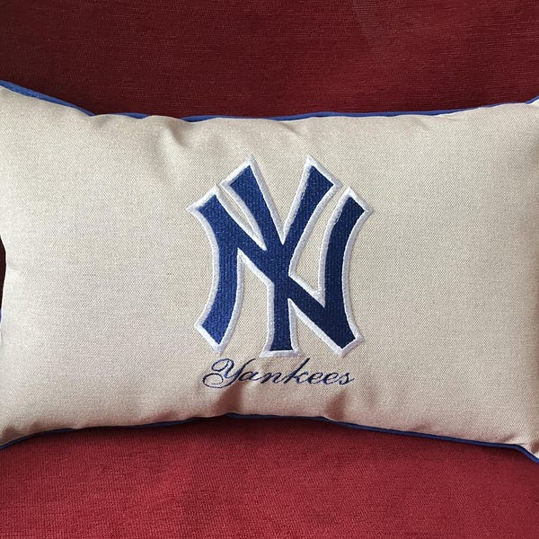 New York Yankees Embroidered Pillow