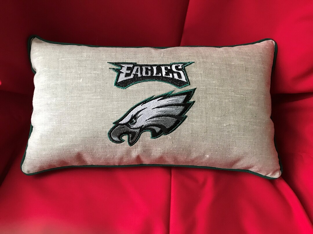 Philadelphia Eagles Pillow 16 by 10 Inches Etsy