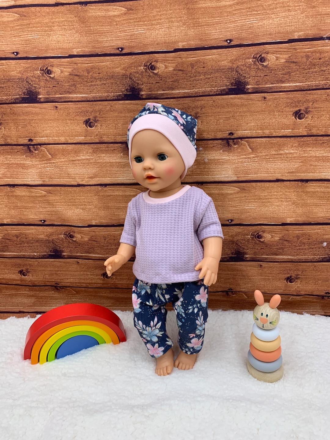 Xerteam Puppenkleidung 4-teilig Für 30-45cm Puppen - Sommer Outfits Mit Kleiderbügeln