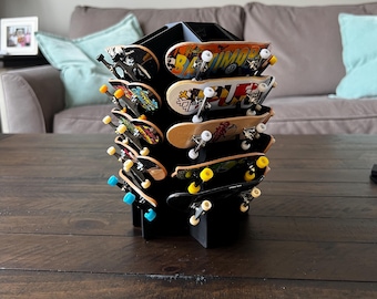 Laser cut Fingerboard rack for Tech Deck and Professional fingerboards, holds 20 (New Design!)