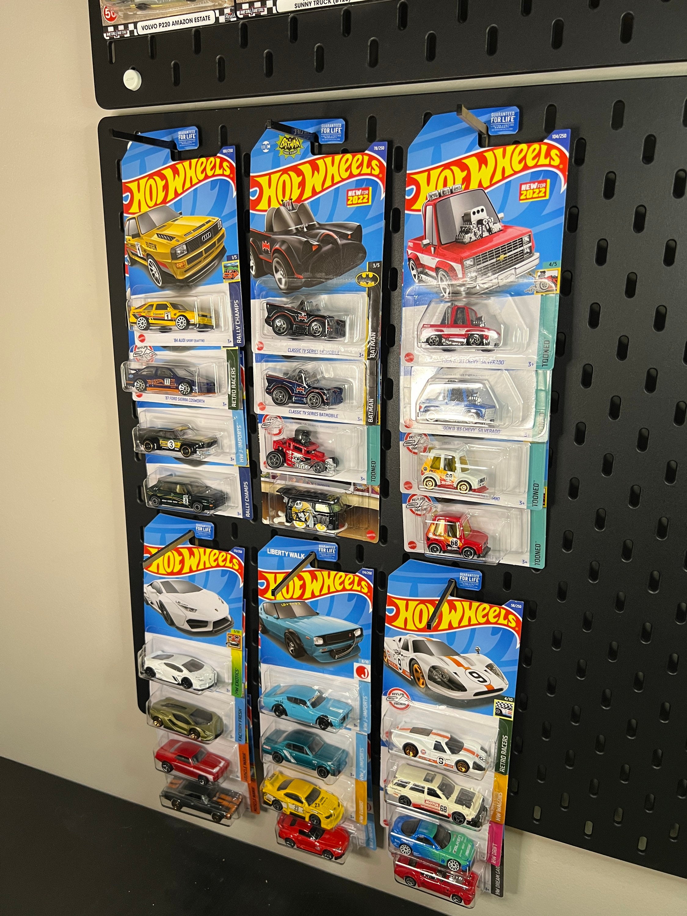 Hot Wheel Display Haken für Ikea Skadis, Standart oder Container