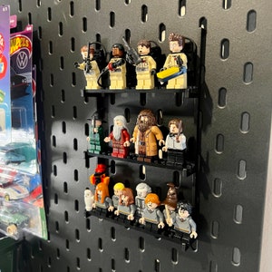 Lego Minifigure display for pegboard, Ikea Skadis, Container Store Elfa, or standard,  LASER CUT
