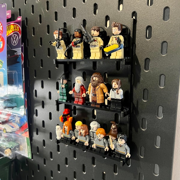 Lego Minifigure display for pegboard, Ikea Skadis, Container Store Elfa, or standard,  LASER CUT