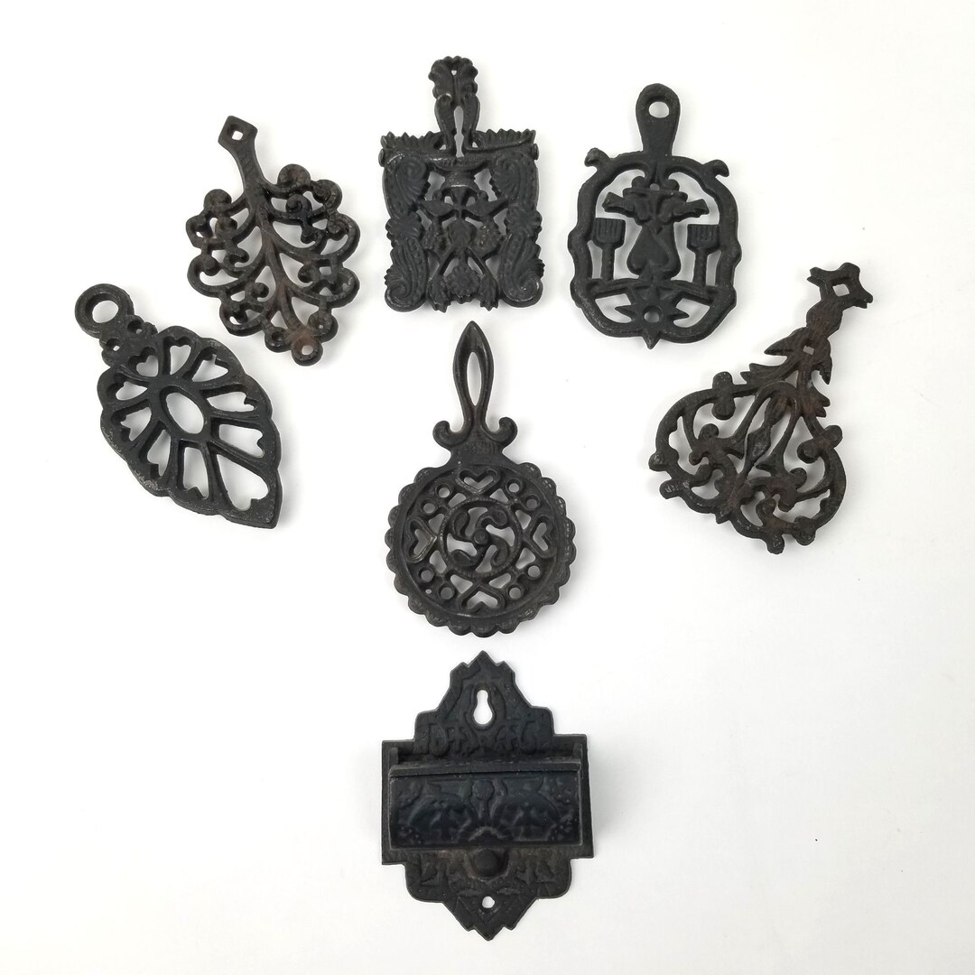 7 Small Cast Iron Trivets Vintage Kitchen Decor Dumb Dutch Etsy