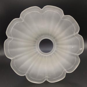 Glass Lamp Shade Replacement Morning Glory? Tulip? Frosted Clear Floral Shaped image 6