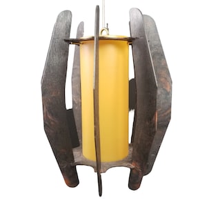 Faux Wood Grain Swag Lamp: Mid Century Plastic Project Piece
