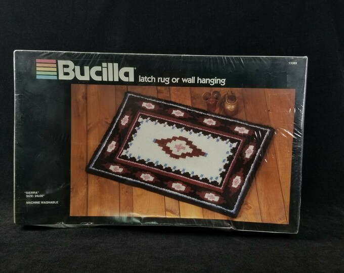 Vintage Sealed Bucilla Latch Hook Rug Kit Wall Hanging SIERRA Etsy