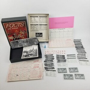 vintage 1970s Faits sur le jeu en cinq jeux Jeu solitaire Jeu de fête Jeu incomplet