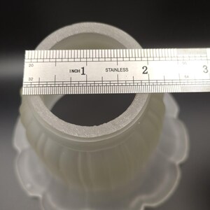 Glass Lamp Shade Replacement Morning Glory? Tulip? Frosted Clear Floral Shaped image 7