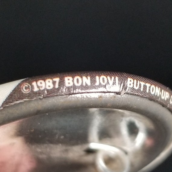 1987 Bon Jovi Pin Pinback Button 1980s Rock Band … - image 2