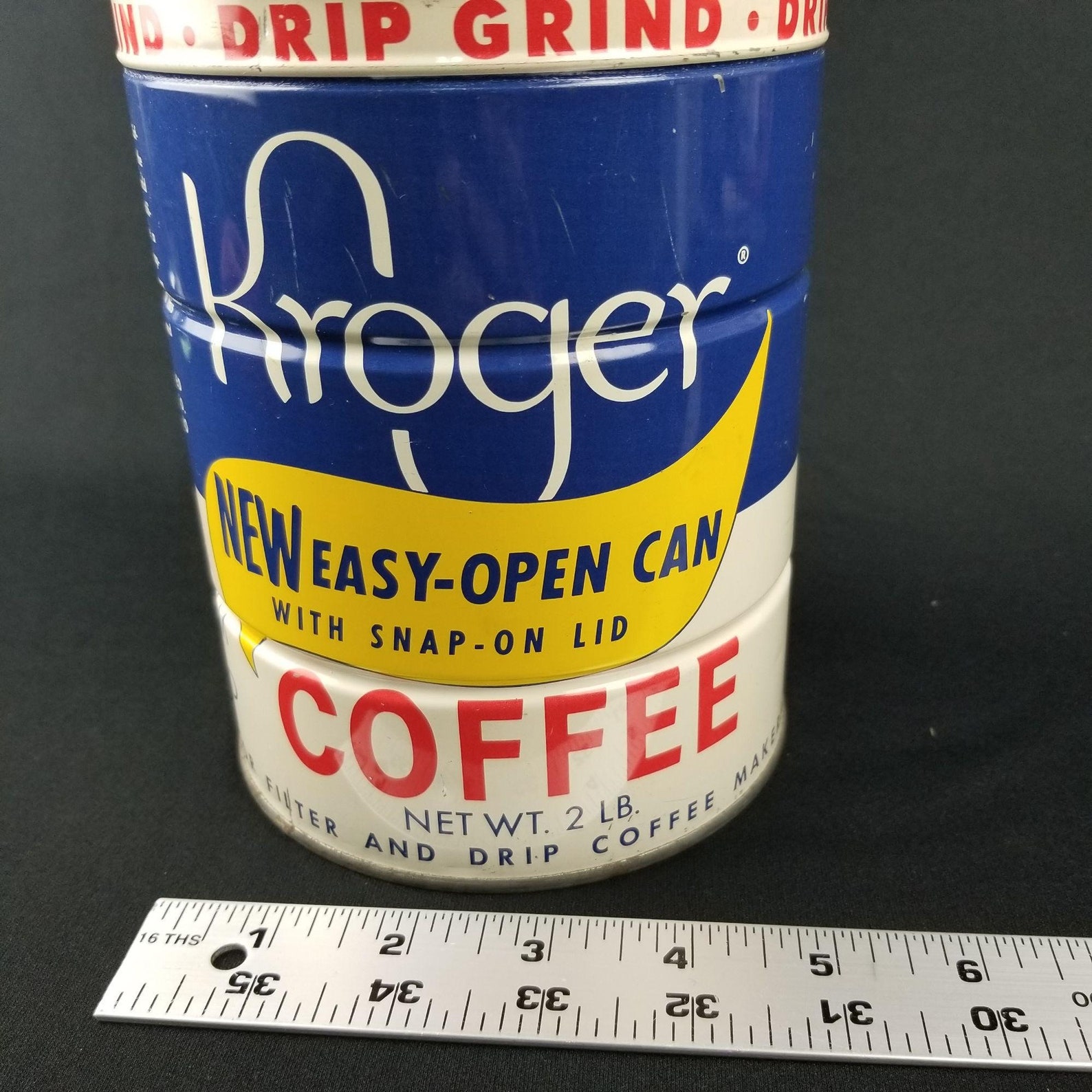Vintage Kroger 2 lb Sealed Unused Coffee Tin New Easy Open Can Etsy